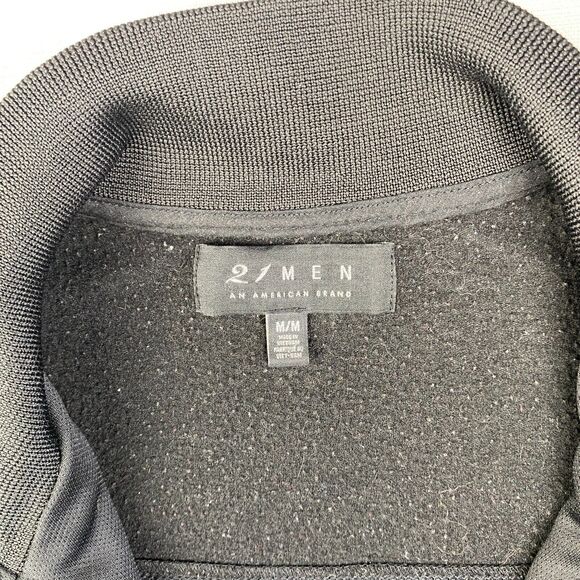 21 MEN Full Zip Sweatshirt BLACK JACKET! Tech Street Wear Sleek Jogger Sz M - Picture 12 of 16